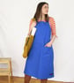 Printers Work Apron with Adjustable Crossback Straps, 3 Pockets. Blue No24 - Image 1