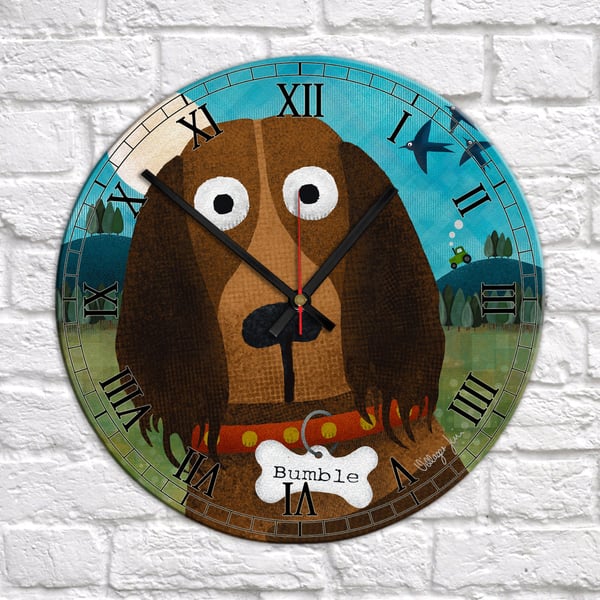 Springer Spaniel - Personalised Pooch Art Clock