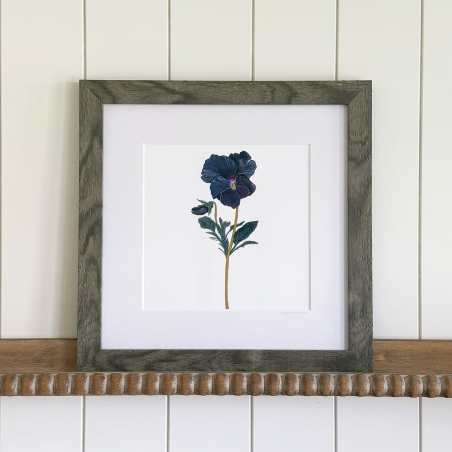 'Black Moon' Framed Print 12" x 12"
