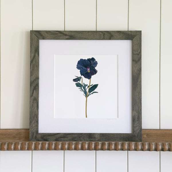 'Black Moon' Framed Print 12" x 12"