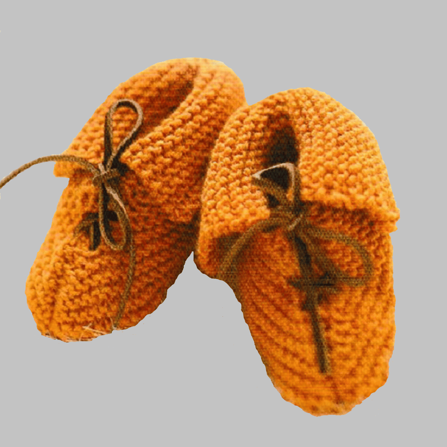 VINTAGE KNITTING PATTERN PDF Little Clogs and Boots 