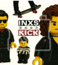 LEGO-Inspired INXS – Kick 5x5" Print (Mounted for 9x9" Frame) - Image 1