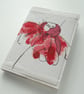 A6 free hand embroidered floral notebook - red echinacea - Image 4