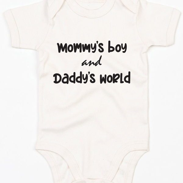 Mommy's Boy and Daddy's world printed BabyGrow