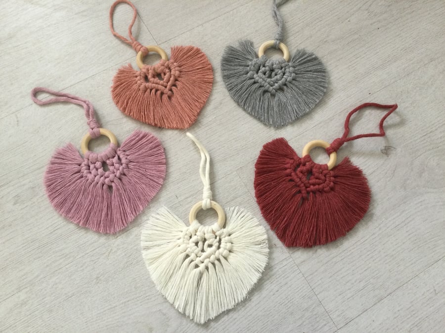 Sweet macrame heart wall hanging, valentine gift, birthday gift, love gift, boho