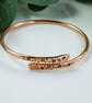 Bangle, Copper Rustic Night Sky Pattern Overlap Style. Size 20cms - Image 8