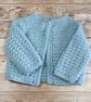 New Baby Gift Set, Handmade Crochet Cardigan Hat and Shoes - Image 2