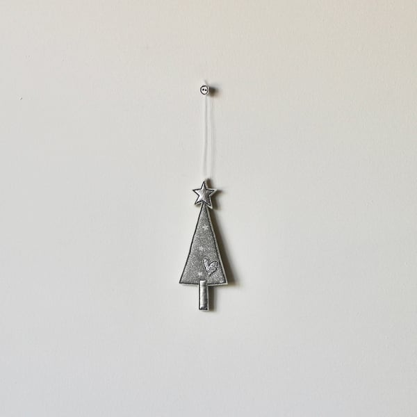 'Silver Star Tree' - Hanging Decoration