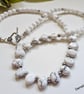 Howlite, White Onyx Silver Plated Necklace - Image 5