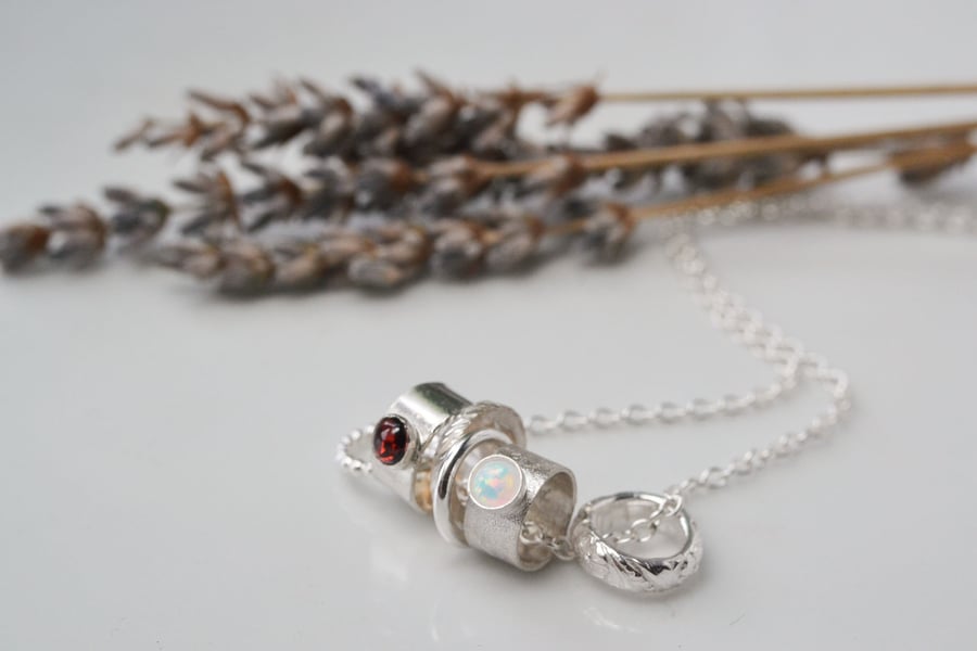 Birthstone charm necklace