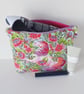 Large zipped pouch, project bag, cosmetic bag, unicorn floral - Image 9