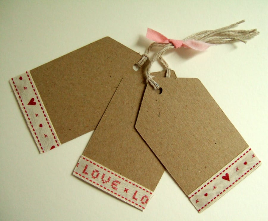 Gift Tags Set of Three,Homestyle Handmade Gift Tags
