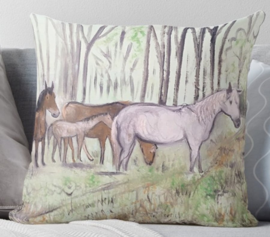 Throw Cushion Featuring The Painting ‘Mother Love’