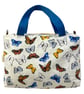 Large wash bag in butterfly print, toiletries bag with handles and pocket. - Image 6
