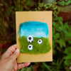 Sheep with lamb needle felt wool card, Easter card, birthday card, get well card