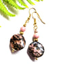 Rhodanite & Rhodochrosite Gold Plate Earrings - Image 3