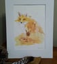 A4 or A3 signed Art Print, Shropshire Fox 