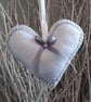 Heart hanger in white felt and silver.  - Image 3