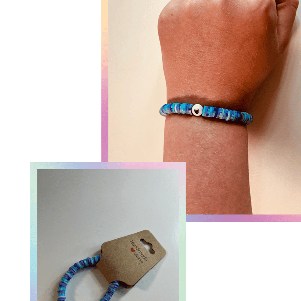 Blue Beaded Bracelet