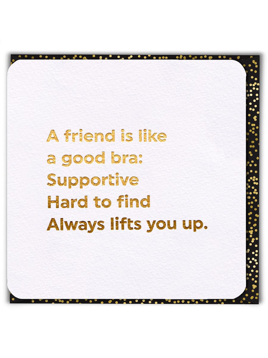 Funny Birthday Card, Cheeky Cards - A Friend Is Like A Good Bra (QU066)