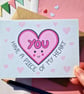 Valentines Day Card, Anniversary Card, Wife card, Husband card, Heart card - Image 3