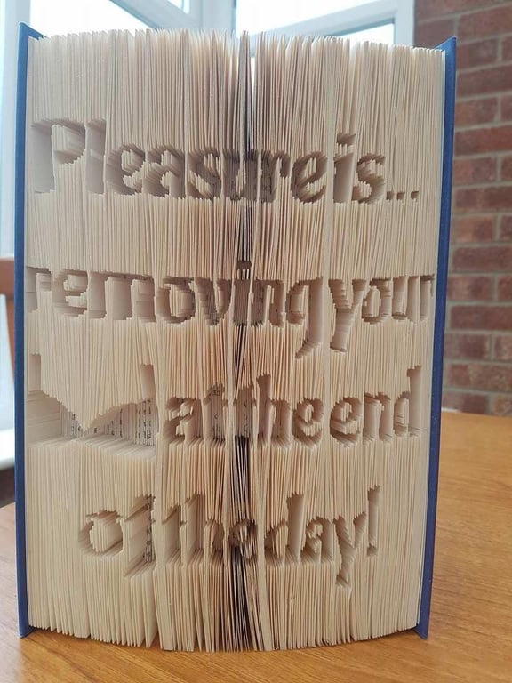 Pleasure is.....CUT & FOLD Book Folding Pattern - EMAILED PDF PATTERN