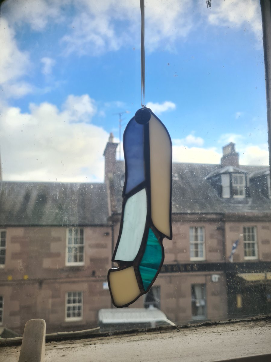 Stained glass feather