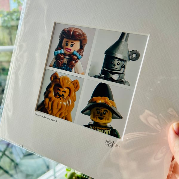 WIZARD OF OZ - Lego minifigures - mounted print