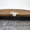 Sterling Silver and Opal Ring, Adjustable Fit, Freesize
