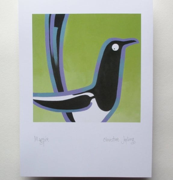 A4 British Bird Print - Magpie   