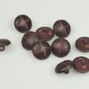 Chunky Brown Leather effect Button, 20mm Domed Round Button x 5 SALE