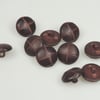 Chunky Brown Leather effect Button, 20mm Domed Round Button x 5 SALE