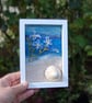 Coastal Art Needle felted and hand embroidered  framed picture - Seashore Scene - Image 2