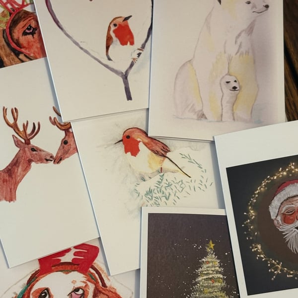 Pick and Mix 5 x A5 Xmas Greeting cards of your choice blank inside. 