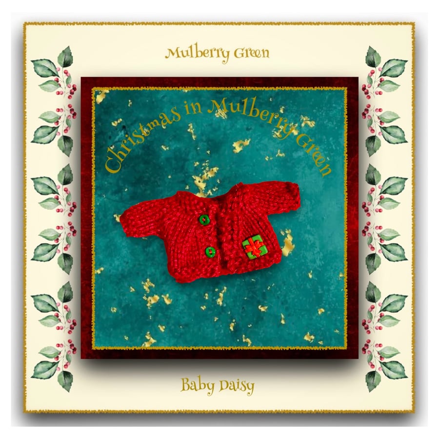 Red Christmas Cardigan to fit Baby Daisy 