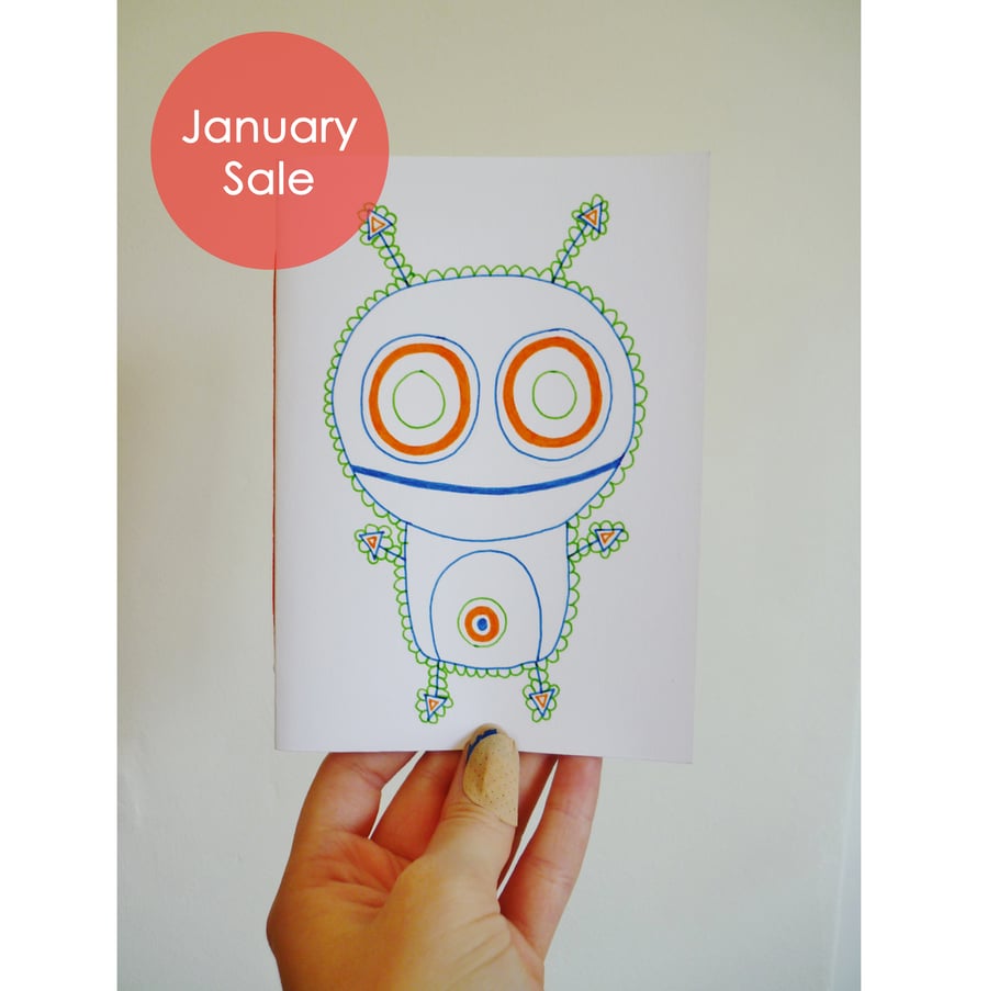 Sale - Free Postage - Alien Notebook
