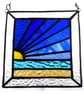 Blue Sky Beach Stained Glass Suncatcher Handmade  - Image 4