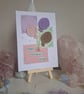 Crochet Balloon Birthday Card – Handmade Textured Card – Cute Pastel Birthday Ca