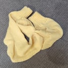 Hand Knit  Socks Pale Yellow 