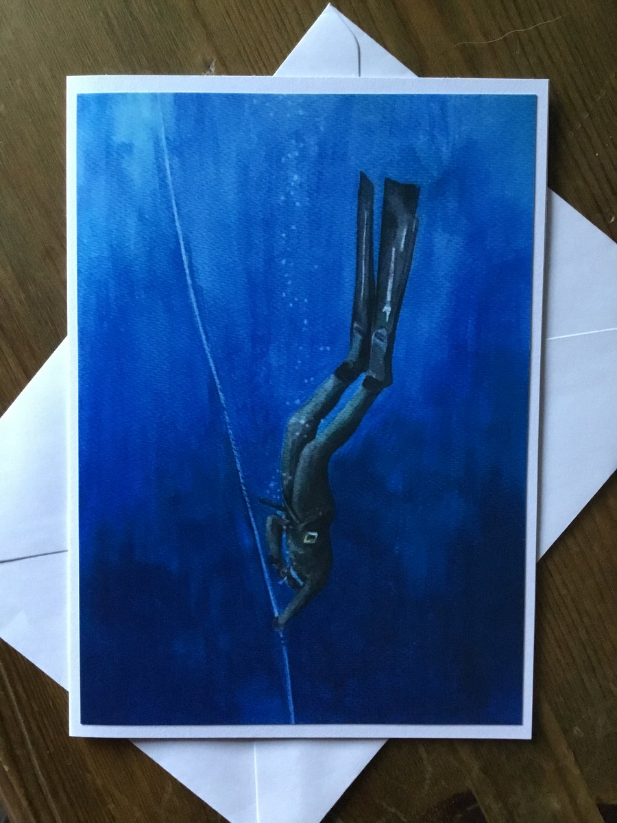Scuba Diving Art Card