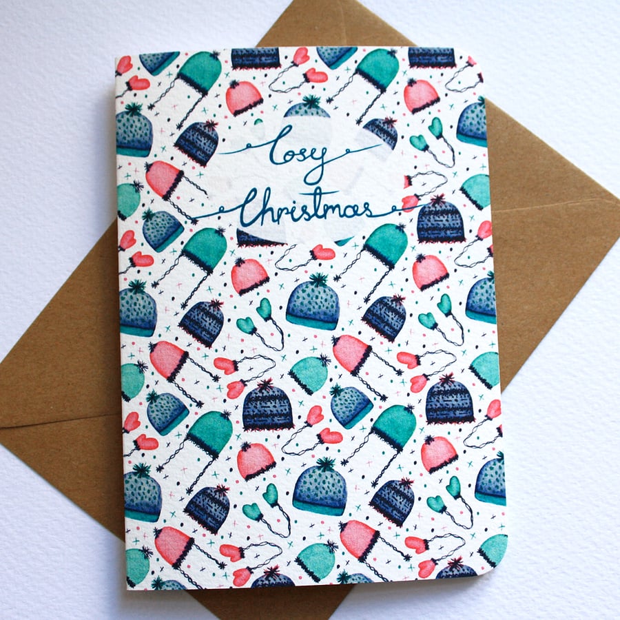 Cosy Christmas pattern- Christmas card