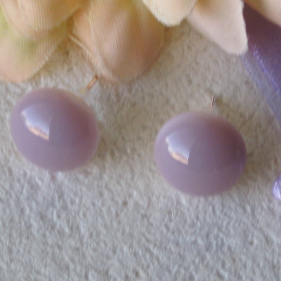 Fused glass stud earrings
