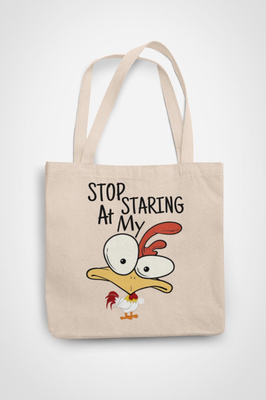 Stop Staring At My ... Cartoon Mug Tote Bag Reusable Cotton bag - funny 