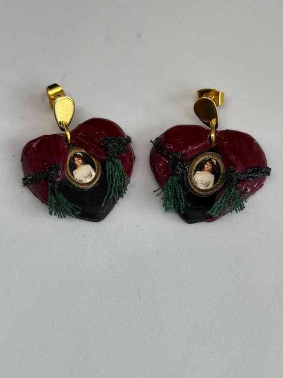 Unique polymer clay earrings 