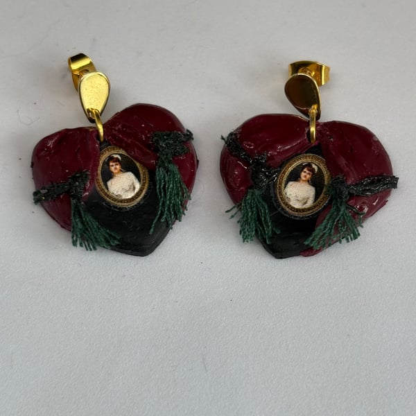 Unique polymer clay earrings 