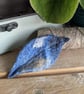 Felted leaf brooch : blues - Image 2