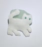 Snowy White Cat Felt Brooch - UK Free Post - Image 4