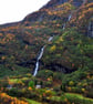 Waterfall Flamsdalen Valley Flam Norway Scandinavia Photograph Print - Image 1
