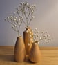 Set of 3 minature woodturned vases