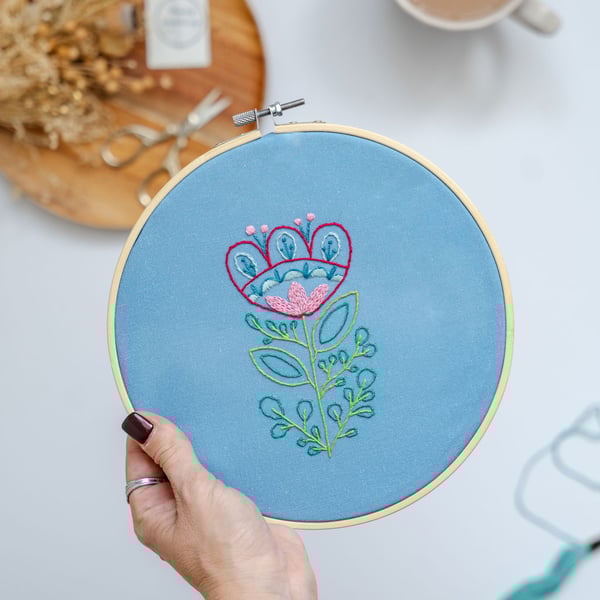 Spring Bloom - Fabric only embroidery kit
